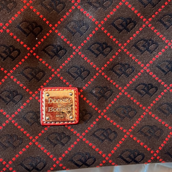 DOONEY & BOURKE Logo Fabric Hobo Bag w/ Silver Tone Hardward - Picture 3 of 12